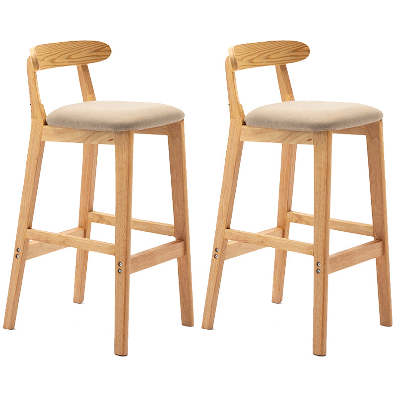 Modern Milk Tea Shop Low Back Stool Matte Finish Upholstered Bar Stools
