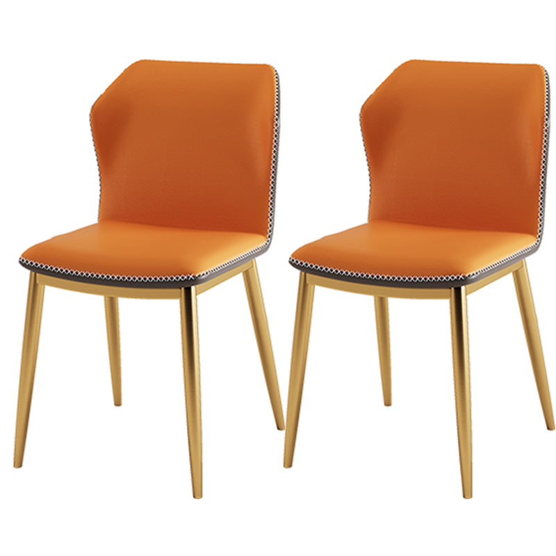 Glam Dining Set 1/2/5/7 Pcs Gold Sintered Stone Top Table with Wingback Side Chairs