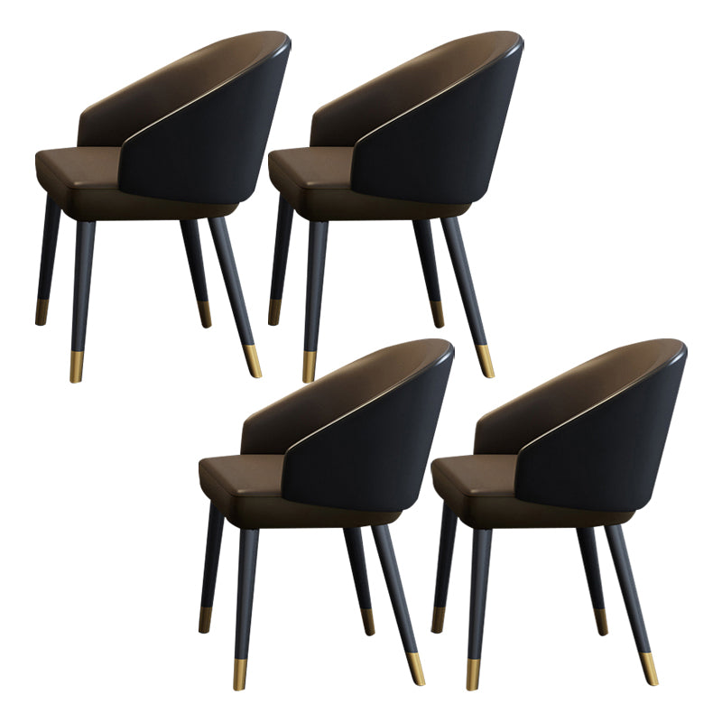 Glam Indoor Dining Table Set 1/4/5/7 Pieces Rectangle Trestle Dinette Set in Black