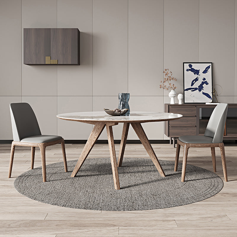 Round Dining Table Set 1/4/5 Pcs Solid Wood Frame Solid Wood Frame