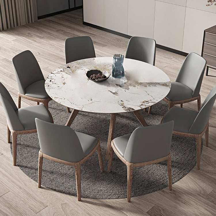 Round Dining Table Set 1/4/5 Pcs Solid Wood Frame Solid Wood Frame