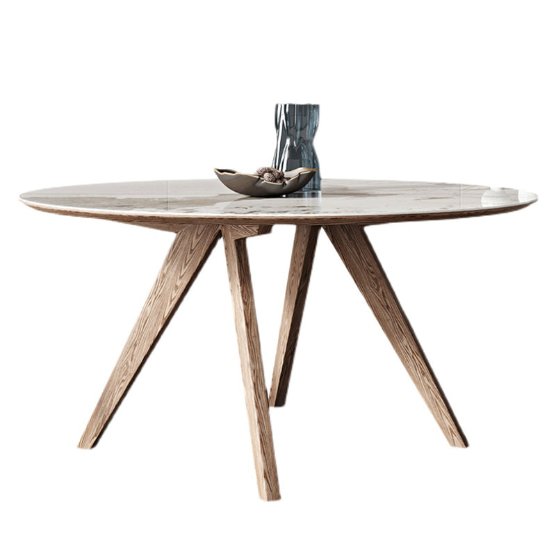 Round Dining Table Set 1/4/5 Pcs Solid Wood Frame Solid Wood Frame