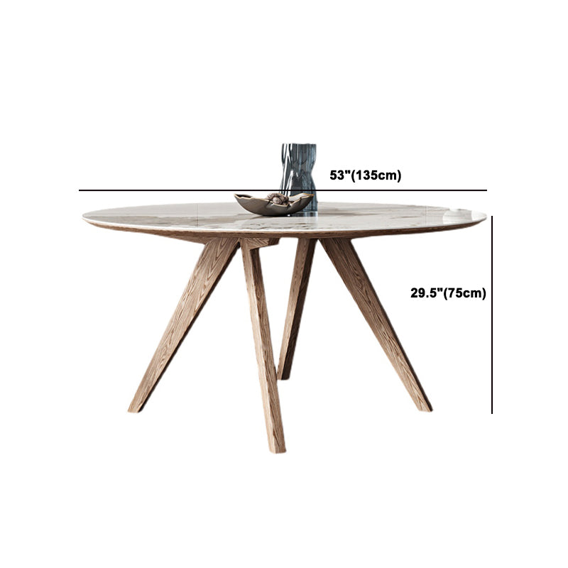 Round Dining Table Set 1/4/5 Pcs Solid Wood Frame Solid Wood Frame