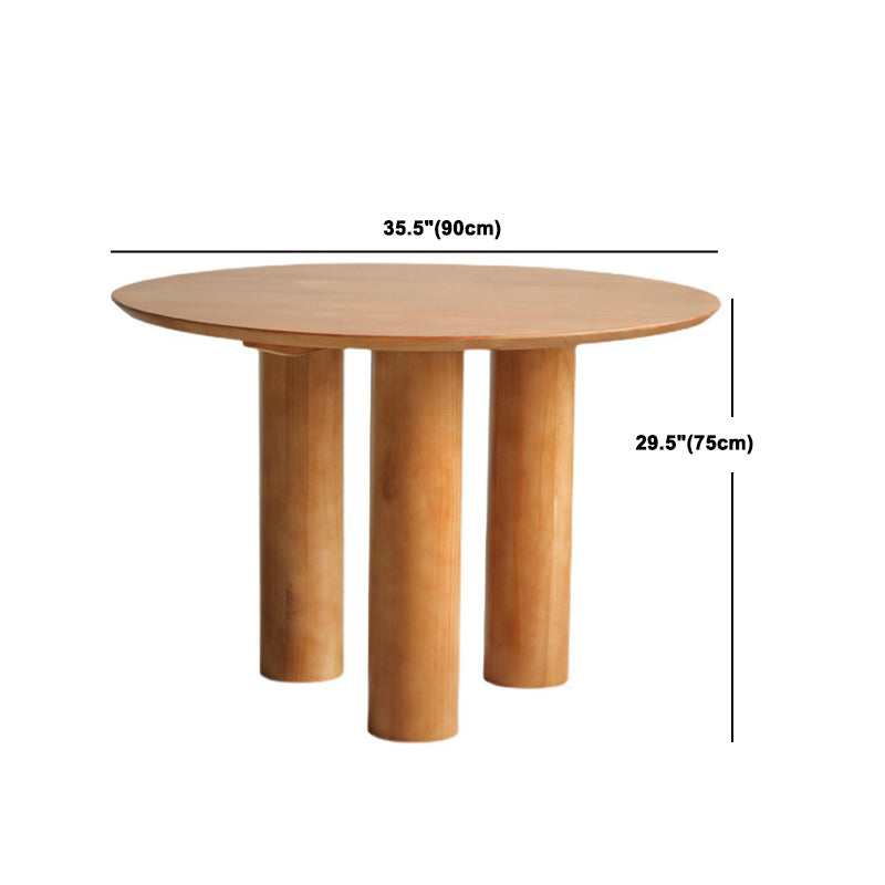 Solid Wood Dining Set 1/2/3/4 Pcs Round Dining Table with Windsor Chairs