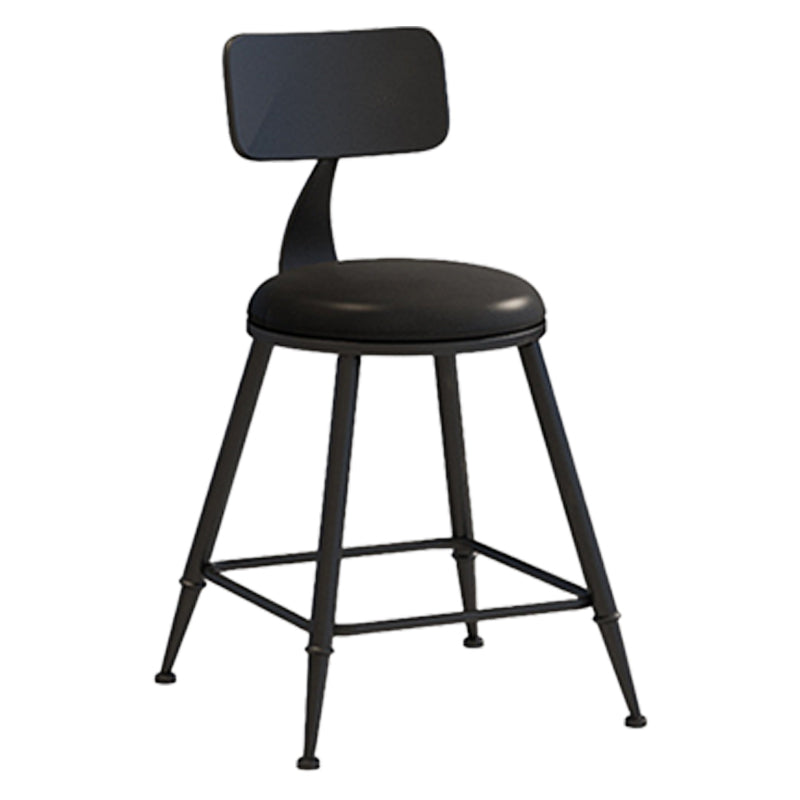 Scandinavian Metal Barstool Leather Barstools in Matte Finish for Indoor