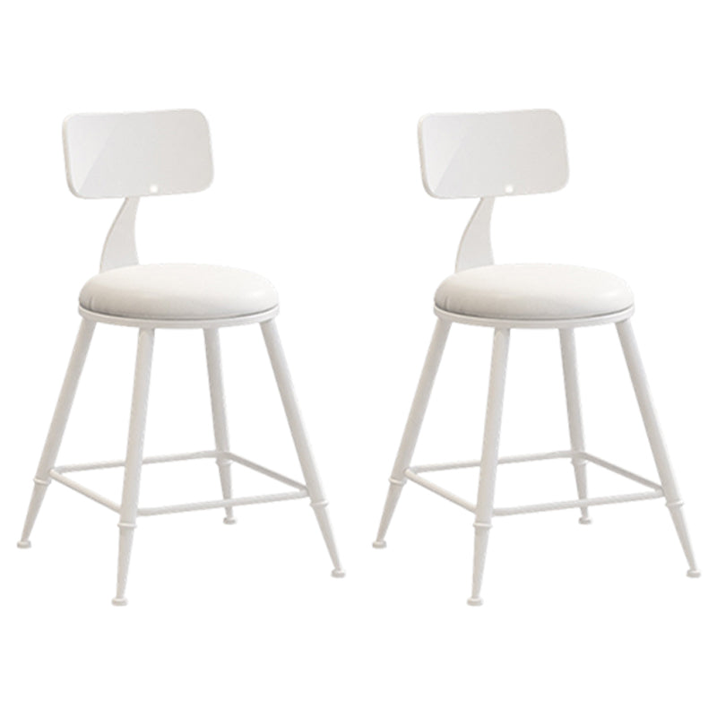 Scandinavian Metal Barstool Leather Barstools in Matte Finish for Indoor