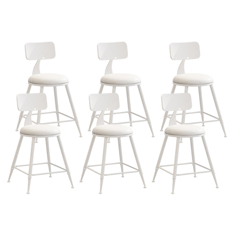 Scandinavian Metal Barstool Leather Barstools in Matte Finish for Indoor