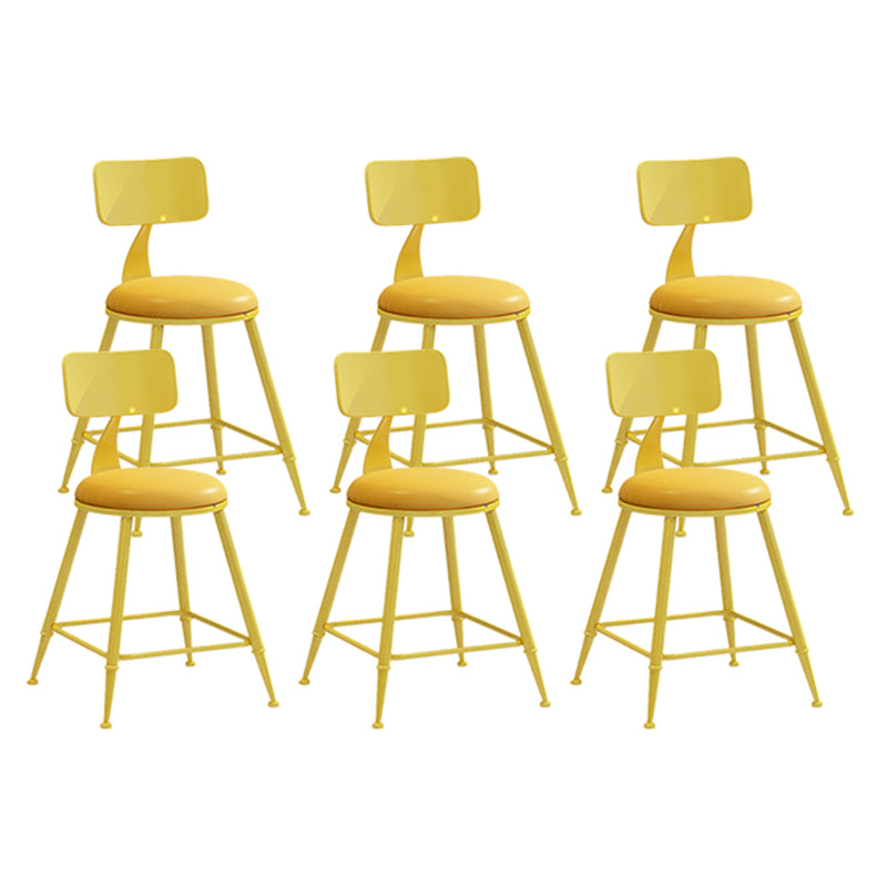 Scandinavian Metal Barstool Leather Barstools in Matte Finish for Indoor
