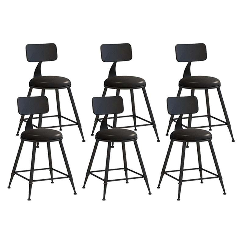 Scandinavian Metal Barstool Leather Barstools in Matte Finish for Indoor