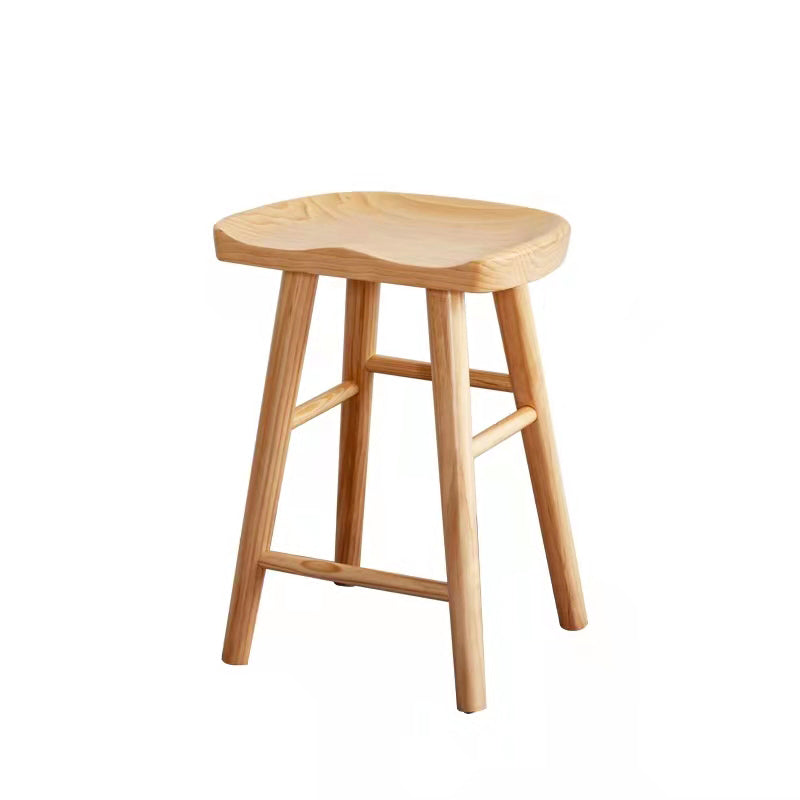 Natural Backless Counter Stool Contemporary Pine Wood Counter Stool