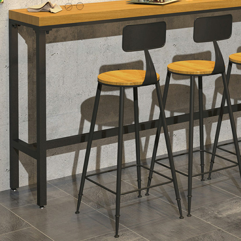 Industrial 1/2/6/11 Pieces Solid Wood Bar Table Set Rectangular Counter Set for Home Use