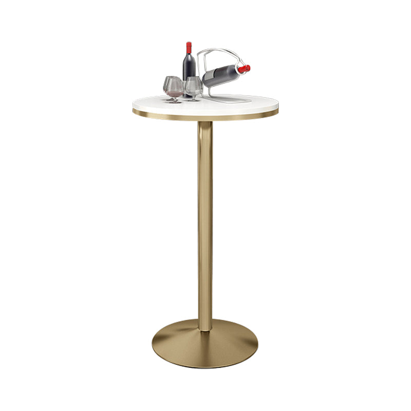 Glam 1/3/5 Pieces Faux Marble Bar Table Set Fixed Table Counter Set for Home Use