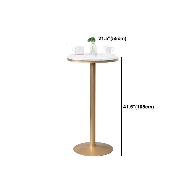 Glam 1/2/3 Pieces Faux Marble Bar Table Set Fixed Table Counter Set for Home Use