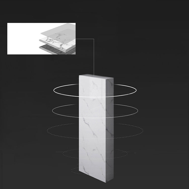 Industrial 1/3 Pieces Bar Table Set Rectangle Marble Counter Table with High Stools