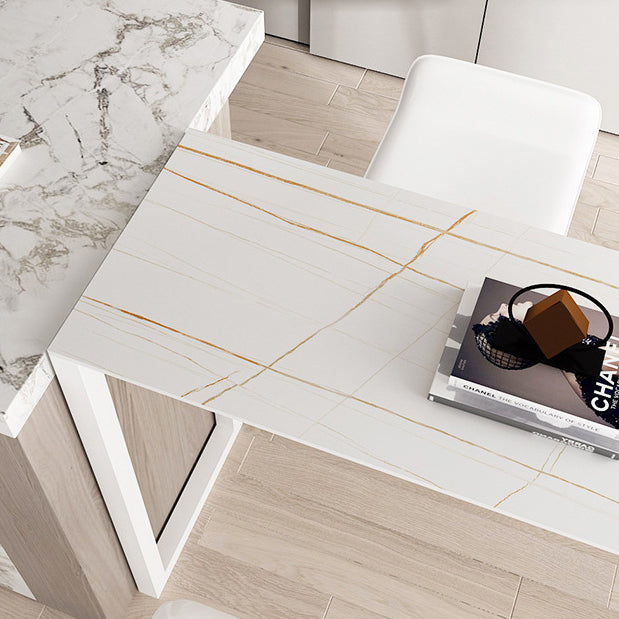 Modern 1/2/5 Pieces Sintered Stone Pub Table Set Metal Table Counter Table