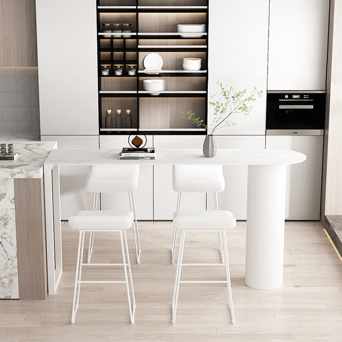 Modern 1/2/5 Pieces Sintered Stone Pub Table Set Metal Table Counter Table