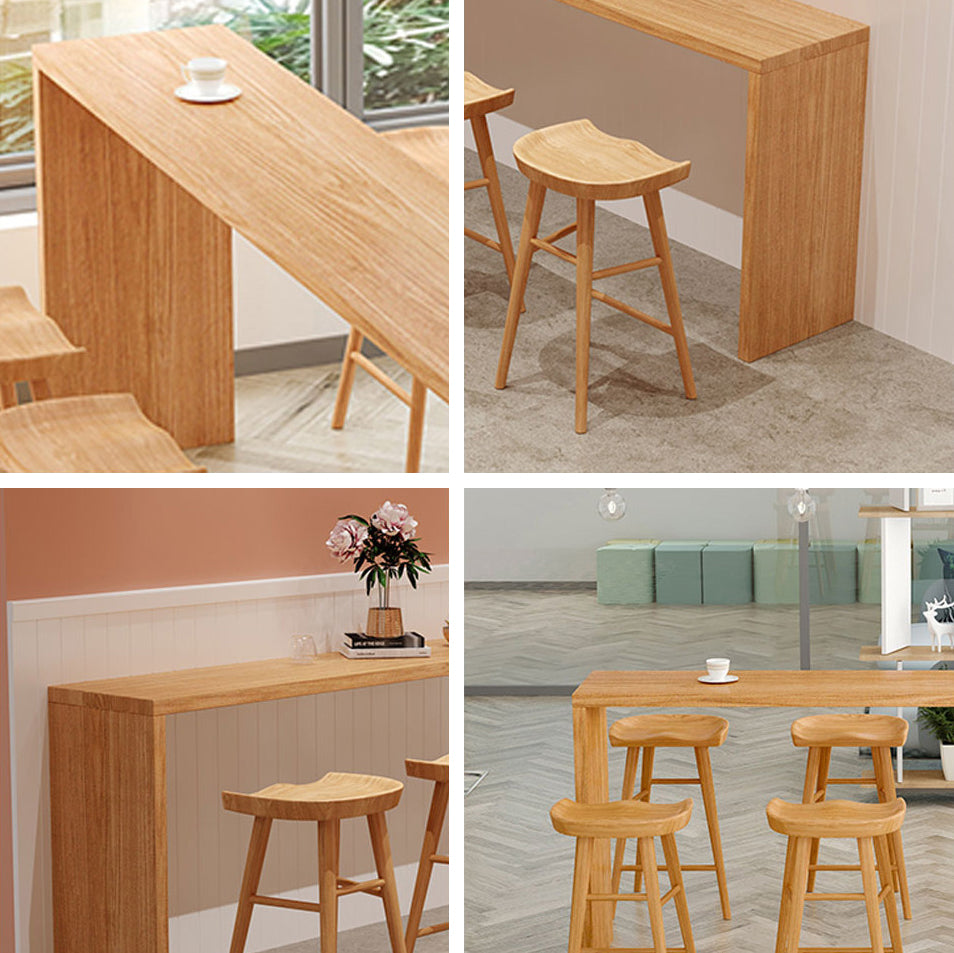 Glam 1/5/9 Pieces Bar Table Set Rectangle Wooden Counter Table for Kitchen