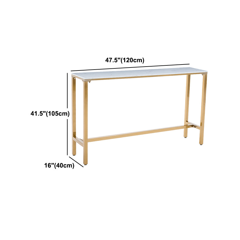 1/7 Pieces Luxurious Rectangular Pub Table Set Artificial Marble Top Counter Table Set