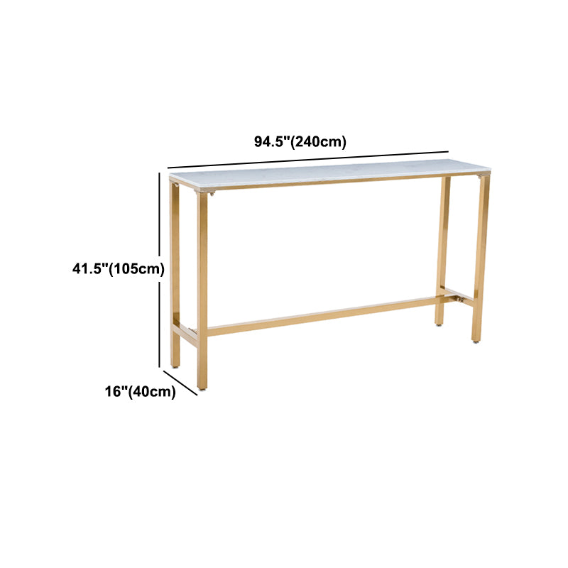 1/7 Pieces Luxurious Rectangular Pub Table Set Artificial Marble Top Counter Table Set