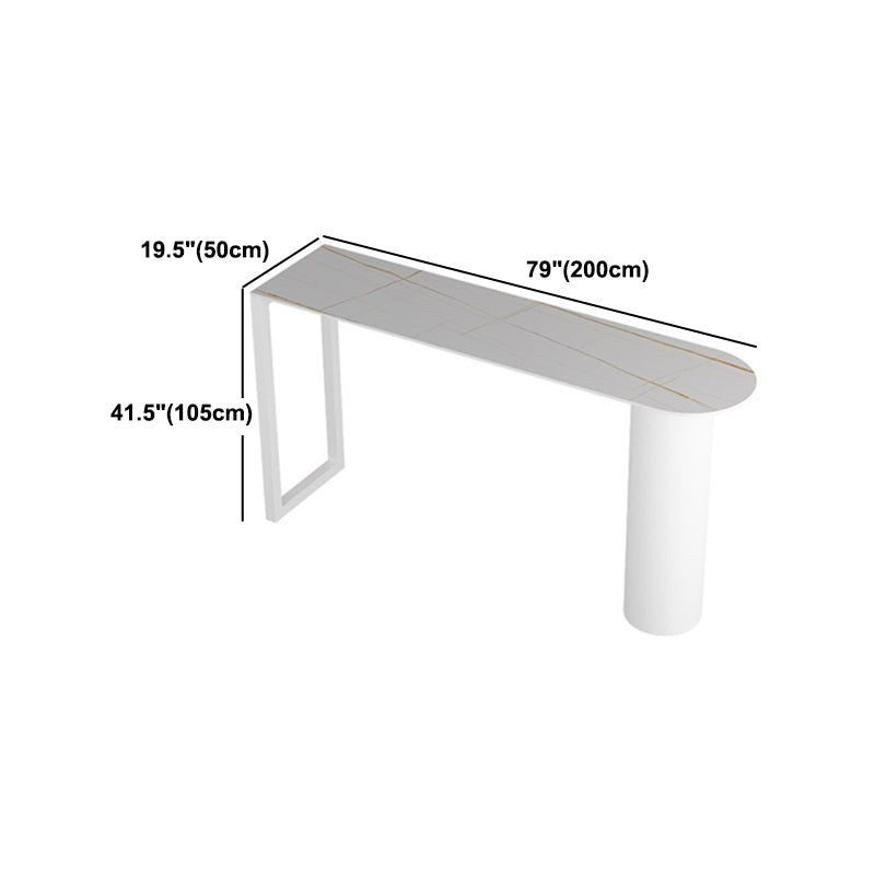 Modern 1/2/3/5 Pieces Bar Table Set Rectangle Stone Bar Table with High Stools