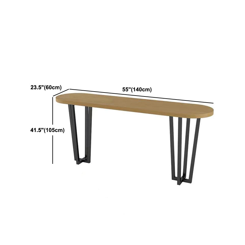 Coffee Shop Glam Bar Height Table Double Pedestal Solid Wood Hall/Pub Table