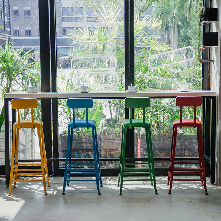 Glam Indoor Event and Cocktail Table Rectangle Trestle Bar Stool Table