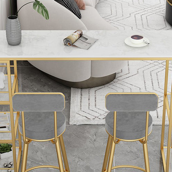 Double Pedestal Bar Stool Table Living Room Stone Bar Height Pub Table