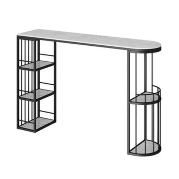 Double Pedestal Bar Stool Table Living Room Stone Bar Height Pub Table