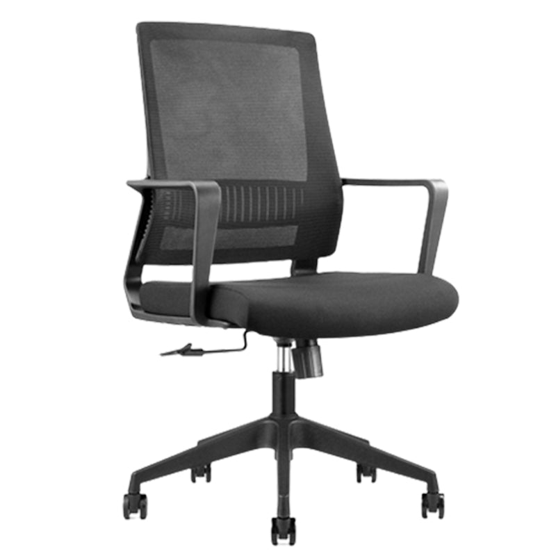 Modern Adjustable Arms Computer Chair with Wheels High Back Nylon Desk Chair