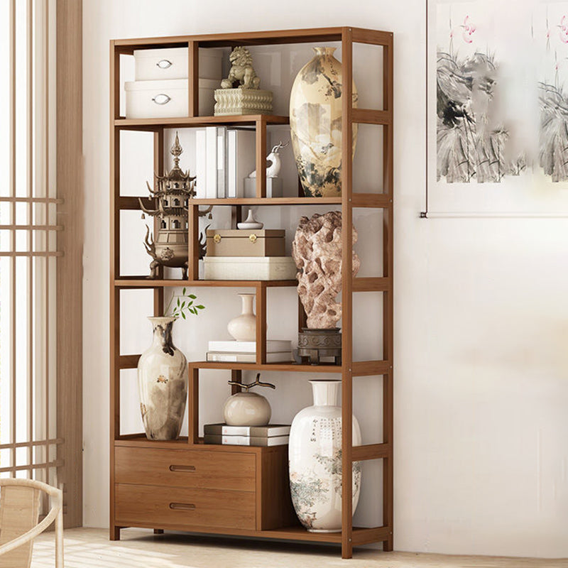 9.84" Wide Modern Wooden Shelf Bookcase Matte Finish Etagere Bookshelf