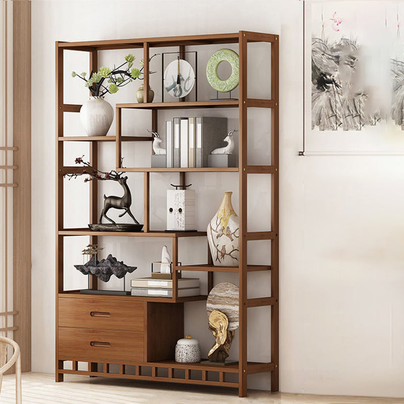 9.84" Wide Modern Wooden Shelf Bookcase Matte Finish Etagere Bookshelf