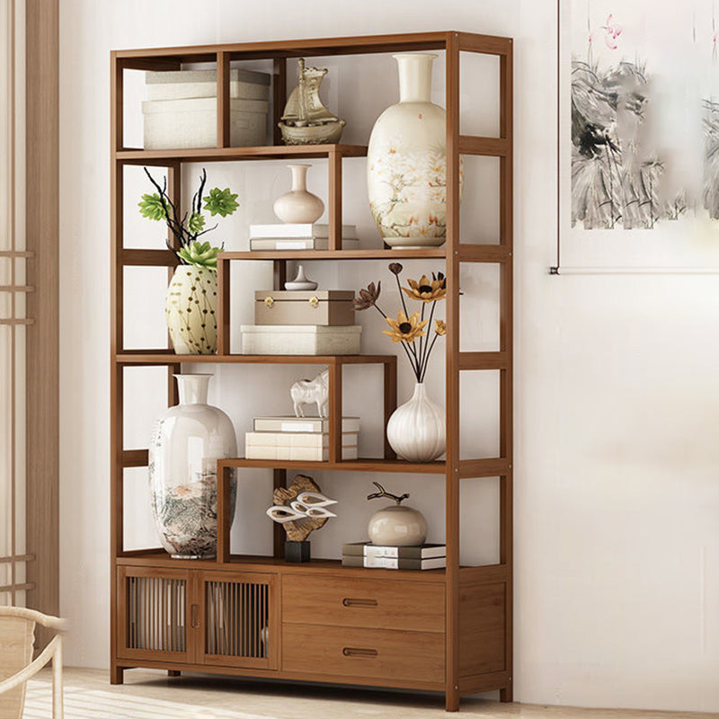 9.84" Wide Modern Wooden Shelf Bookcase Matte Finish Etagere Bookshelf