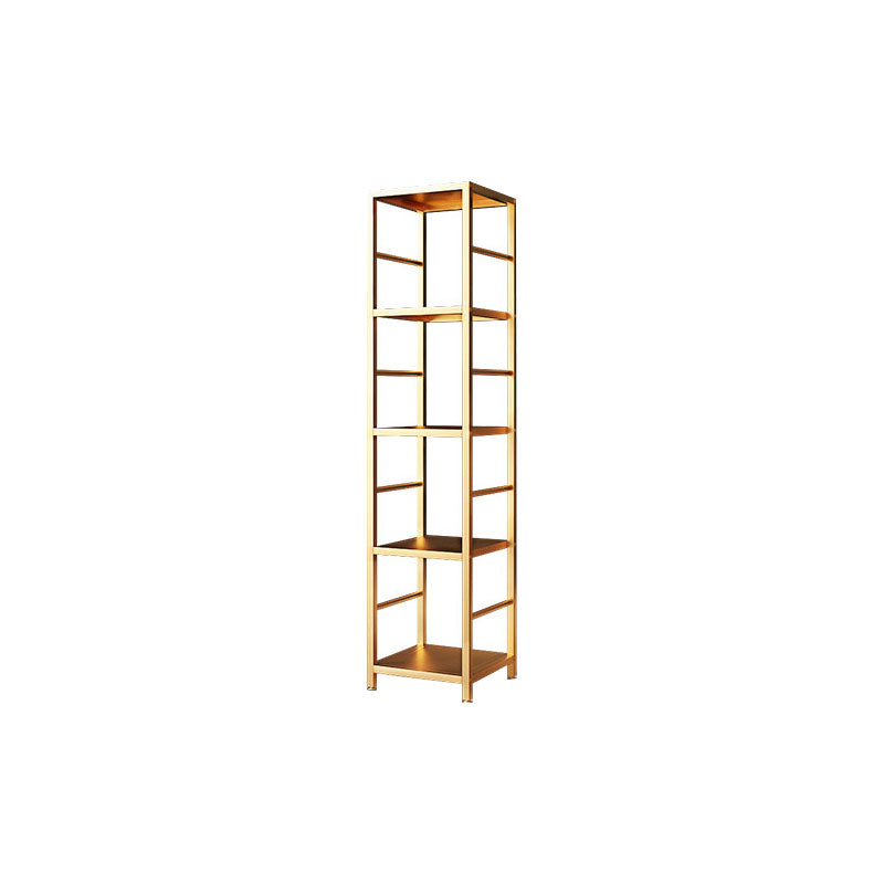 Contemporary Metal Book Shelf Open Home Shelf Bookcase with Shelves