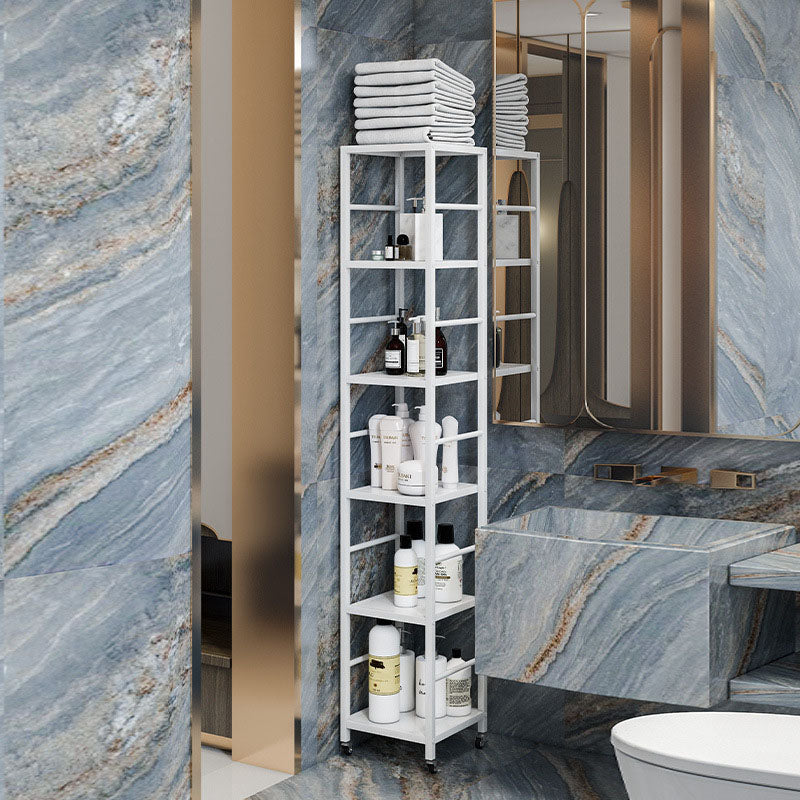 Contemporary Metal Book Shelf Open Home Shelf Bookcase with Shelves