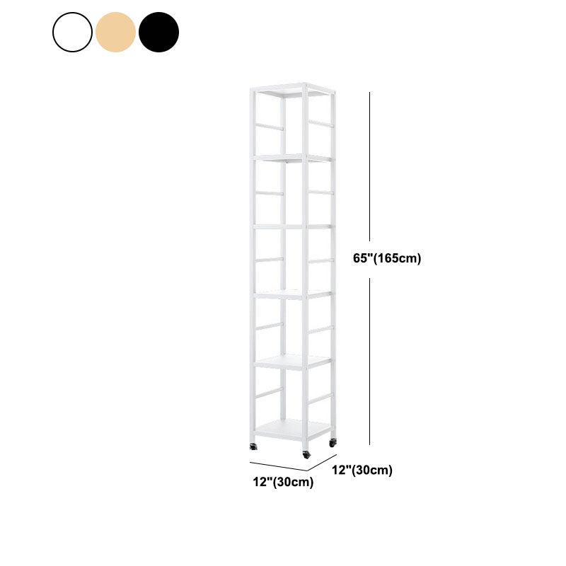 Contemporary Metal Book Shelf Open Home Shelf Bookcase with Shelves