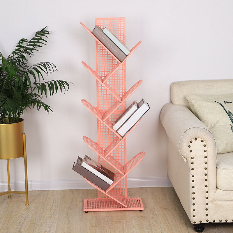 Contemporary Metal Book Shelf Vertical Etagere Shelf Bookcase for Study Room