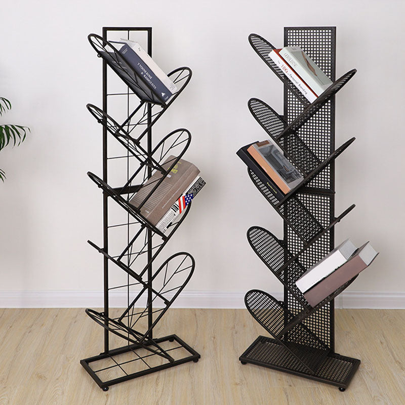 Contemporary Metal Book Shelf Vertical Etagere Shelf Bookcase for Study Room