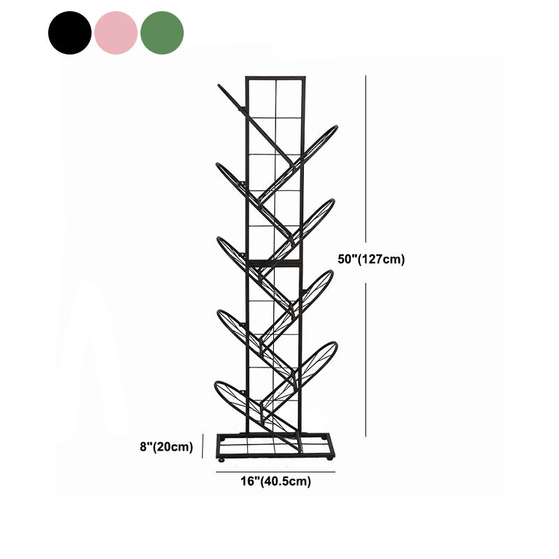 Contemporary Metal Book Shelf Vertical Etagere Shelf Bookcase for Study Room