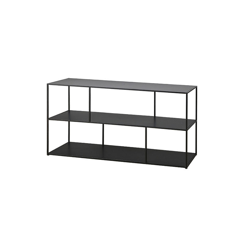Contemporary Metal Shelf Bookcase Black Etagere Book Shelf for Study Room