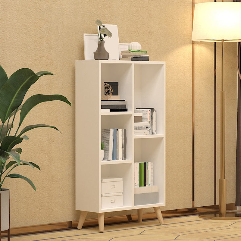 Contemporary Closed Back Book Shelf Engineered Wood Home Shelf Bookcase with Shelves