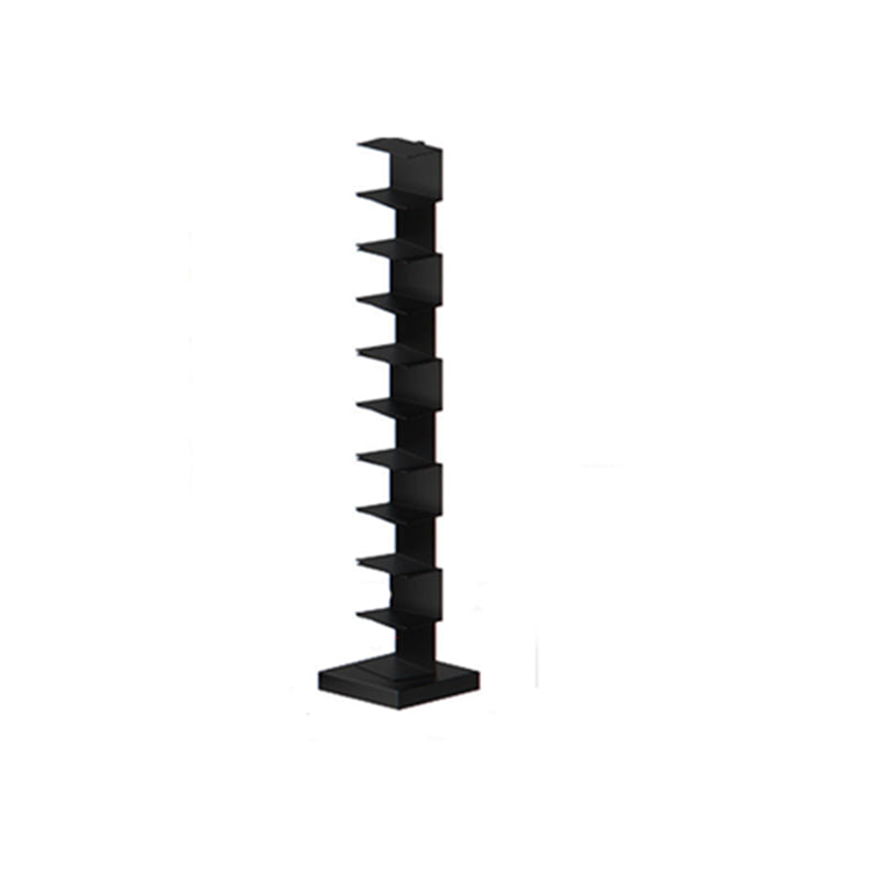 Modern Metal Bookshelf Geometric Closed Back Vertical Bookcase