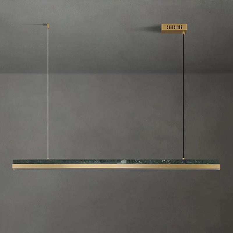 Modern Style Linear Hanging Pendant Light Metal One Light Pendant Light Fixture