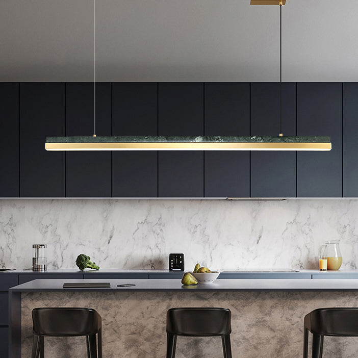 Modern Style Linear Island Light Fixture Metal 1- Light Island Lighting Fixture
