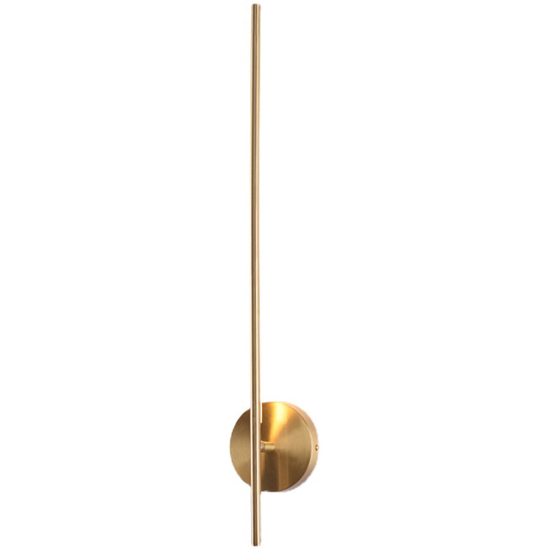 Linear Shade Metal Wall Sconce Modern Style Single Light Wall Lighting Fixtures in Brass