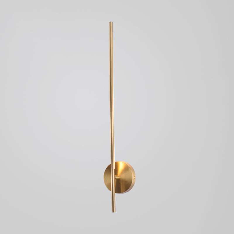 Linear Shade Metal Wall Sconce Modern Style Single Light Wall Lighting Fixtures in Brass