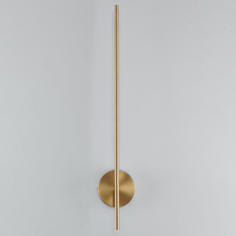 Linear Shade Metal Wall Sconce Modern Style Single Light Wall Lighting Fixtures in Brass