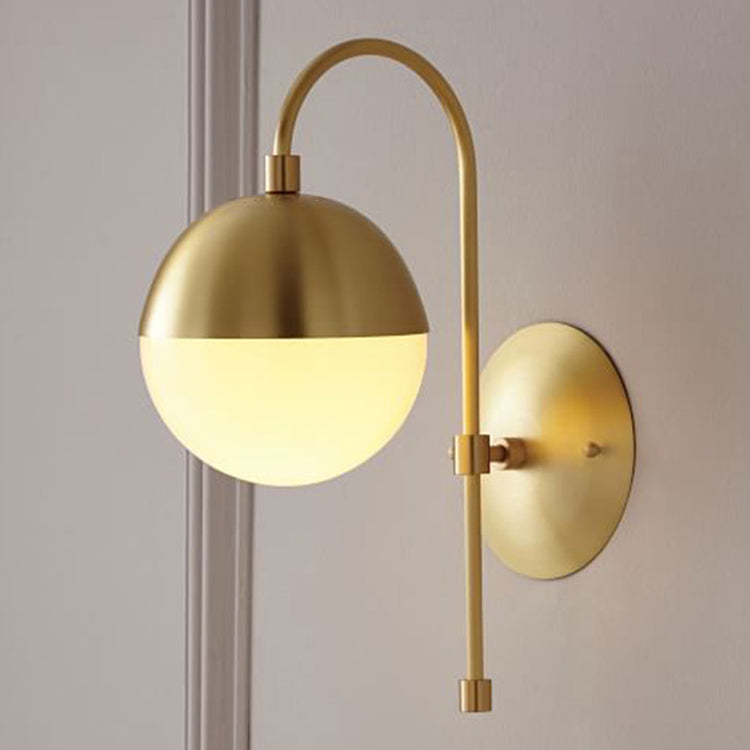 Nordic Style Metal Wall Light Globe 1 Light Wall Sconce for Living Room