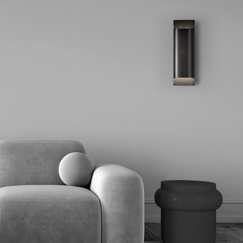 Square Shade Metal Wall Sconce Modern Style Multi Lights Wall Lighting Fixtures in Black