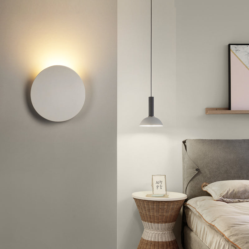 Metal Round Shade Wall Sconce Modern Style 1-Light Wall Mounted Light