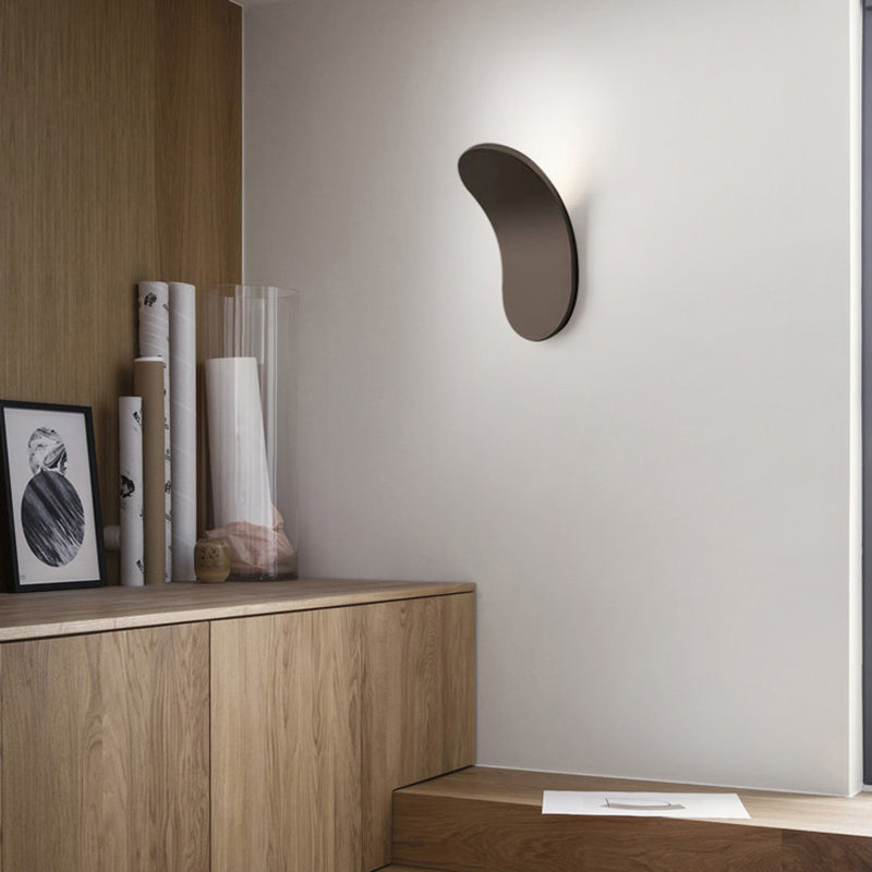 Oval Shade Metal Wall Sconce Modern Style 1 Light Wall Mounted Light